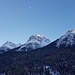 Lischanagruppe von Scuol aus im Abendlicht