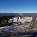 Vom Ottokar-Kernstock-Haus unter dem Gipfel blickt man auf die Berge vom Hochschwab bis zur Rax 