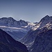 m Süden, über Zermatt, Gornergrat, Zermatter Breithorn, KLein-Matterhorn mit  Seilbahn  