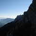 Blick nach Garmisch-Partenkirchen, im Aufstieg zur Zugspitze