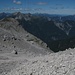 im Abstieg von der Zugspitze, Schneekar mit Wiener-Neustädter-Hütte