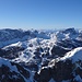 Vom Gipfel überblickt man fast das gesamte Skigebiet am Nassfeld...