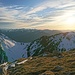 Blick zu Ammergauer und Allgäuer Alpen