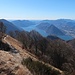 Aussicht über den Lago die Lugano und weiter zur Poo-Ebene