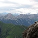 Lechtaler Alpen mit Ruitelspitzen,Zwölferspitze bis  Seebleskarspitze und Großtein nach  Osten.