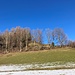 Blick zurück zur Anhöhe der Burgrune Clanx