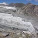 Gletscherabbrauch, rechts oben die Britanniahütte, links oben die "Mistgabel"