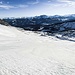 Abfahrt vom Crap la Tgina hinab ins Skigebiet über tolle Hänge mit verdammt miesem Schnee leider