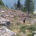 A destra, la frana che ha distrutto Alpe Pissole. A sinistra, le rocce :)