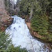 Tosende Wassermassen ergießen sich aus dem Tal, das vom Feldbergpass herunterzieht