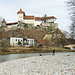 Blick über die Emme zum Schloss Burgdorf.