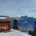 Hütte am Skihang