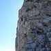 Die finale Wand des Eggstock-Klettersteigs: mit Hilfe von viel Eisen geht es senkreicht nach oben