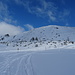 Zurück im Skigebiet nehmen wir einen letzten Blick auf das überschrittene Plannereck...