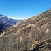Vue sur le bas du Val d'Hérens depuis l'alpage de Prassan.