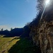 Auf der Hochfläche östlich von Leistadt wächst noch Wein, sehr guter, habe ich mir sagen lassen. Mich interessierten jedoch die nächsten Felswände, hoch über Kallstadt und der K4, die Leistadt und Kallstadt miteinander verbindet.  Und so wanderte ich über das Plateau nach Osten, bis ich an die steil abfallende Felswand gelangte. 