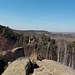 Auf dem "Dach" der Klushalle kommt mein eigentliches Ziel in Sicht: die Fünffingerfelsen