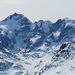 Piz Bernina und Piz Morteratsch im Zoom, dahinter Piz Roseg