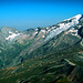 Il Col de la Seigne e alla sua sinistra le montagne di Francia