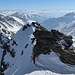 Traverse auf der Ostseite (Foto vom Gipfel)
