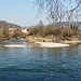 hier fließt die Wutach (links) in den Rhein