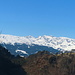 Blick in das einen winterlichen Eindruck vermittelnde Pizolgebiet