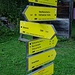 Wegweiser an der Rotgüldenseehütte