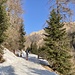 Aufstieg im Roßbachtal - viel Schnee hat‘s nicht