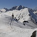 Le petit bout à pied pour rejoindre le couloir (un pas de 1a à desescalader en dessous) 