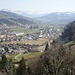 Trübe Aussicht von der Ruine Iburg ins obere Toggenburg
