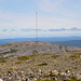 Fernblick auf den Radiomast auf der zweite Gipfel der Kette (O)