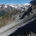 Blick aus der Bärenkopfscharte nach Süden zum Cevedale
