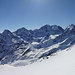Immer wieder eindrücklich - die Gipfelkrone um den Bernina