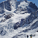 Arbeit auf dem Gletscher mit genialem Panorama