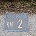 L'indicazione dei km percorsi lungo il Naviglio della Martesana.
