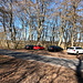 Unterwegs am Klosterkanalen - Am Parkplatz am Klosterkanal, "Parkering ved Klosterkanalen", befindet sich der Ausgangs- und Endpunkt unserer Wanderung. Am linken Bildrand ist die Brücke über den Kanal zu erahnen.