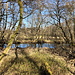 Unterwegs am Klosterkanalen - Blick über den Kanal/Mühlgraben, noch unmittelbar am Parkplatz. Auf der gegenüberliegenden Seite kehren wir später von der "Klostermølle" zurück.