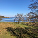 Klostermølle - Blick aus dem Vogelbeobachtungsturm (Fugletårn) der Trockenscheune (Tørrelade), der sich am Westufer des Mossø befindet.