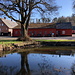 Klostermølle - Blick über den Mühlgraben, aka Klosterkanalen. Hinten dürften Gebäude des ehemaligen Voer Klosters zu sehen sein.
