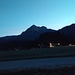 Frühmorgendlicher Blick vom Parkplatz zum Aggenstein