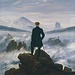 Das Gemälde zeigt einen Mann in dunkelgrünem Gehrock, in aufrechter Haltung auf seinen Bergstock gestützt. Die Landschaft ist allerdings zusammenmontiert: Friedrich hat das Bild weder nach der Natur, noch in der Natur gemalt. Vielmehr hat er auf seinen Wanderungen 1808 verschiedene Motive gezeichnet, die er später im Atelier zu seinem Bild kombiniert hat.