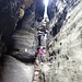 Die letzten Schritte in der Schlucht.