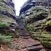 ...dann geht's hinauf zum Großvaterstuhl. Die "Lange Treppe".