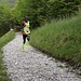 Trofeo Dario e Willy corsa di Skyrunning, il vincitore della scorsa edizione, Jean Baptiste, transita al terzo posto a San Tomaso già ben distanziato.