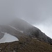 Von der Furgge war der Gipfel wegen dem Nebel nicht sichtbar.