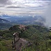 vista su Santa Maria del Monte con la sottostante ex stazione della funicolare