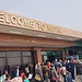 Ankunftshalle am Flughafen in Kathmandu