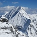 Zoomaufnahme zur Königspitze, deren beeindruckende "Schaumrolle" genannte Gipfelwechte ich im Sommer 1981 gesehen hatte. Jahre später brach sie ab!