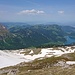 Weitwinkel Panorama vom Redertengrat Skigipfel.