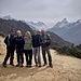 Gruppenbild auf dem Namche Bazar Viewpoint vor dem Everest